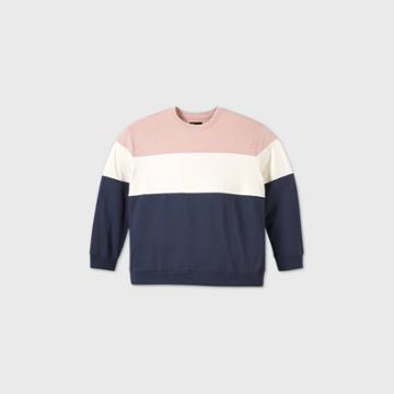 Men's Big & Tall Color Block French Terry Sweatshirt - Original Use Pink