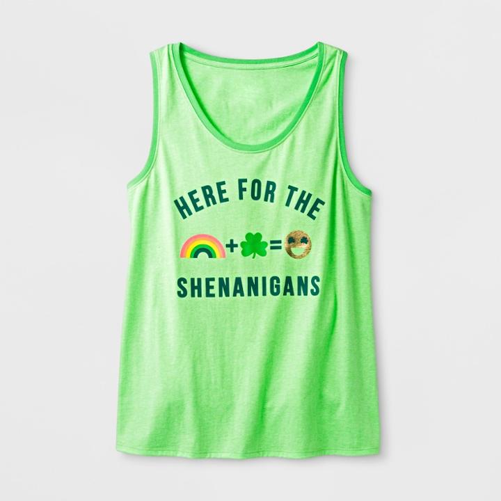 Shinsung Tongsang Women's 'here For The Shenanigans' Tank Top - Green