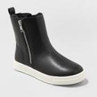 Girls' Nikita Slip-on Zipper Booties - Cat & Jack Black