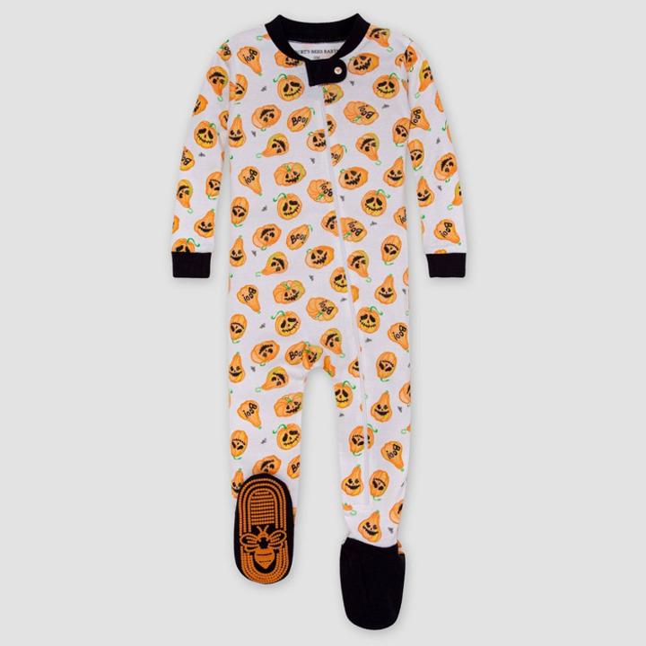 Burt's Bees Baby Baby Pumpkin Footed Pajama - Black