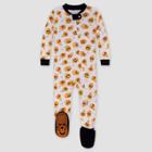 Burt's Bees Baby Baby Pumpkin Footed Pajama - Black