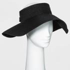 Women's Straw Visor Hat - A New Day Black