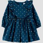 Toddler Girls' Dot Long Sleeve Dress - Just One You Made By Carter's Emerald Gold