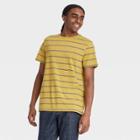 Men's Striped Standard Fit Crewneck T-shirt - Goodfellow & Co Yellow