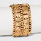 Target Textured Discs And Stippled Edge Stretch Bracelet - Universal Thread Gold