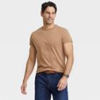Men's Standard Fit Lyndale Short Sleeve Crew Neck T-shirt - Goodfellow & Co Brown