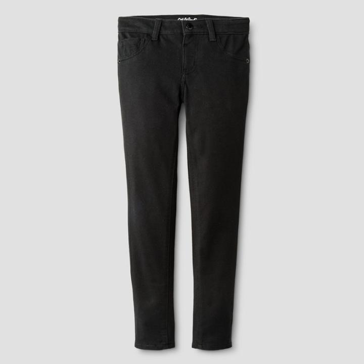 Girls' Knit Jeggings Pants - Cat & Jack Black Xxl
