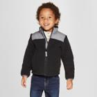 Toddler Boys' Zip-up Fleece Jacket - Cat & Jack Black