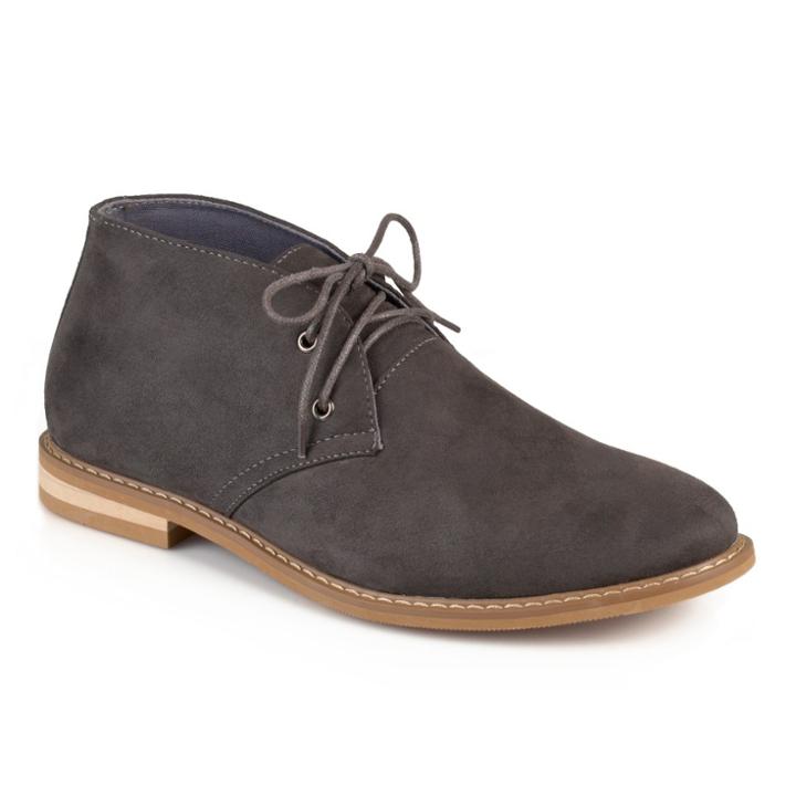Men's Vance Co. Manson Lace-up Faux Suede High Top Chukka Boots - Gray