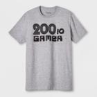 Avalon Apparel Men's Short Sleeve 200 Iq Gamer Crew Graphic T-shirt - Heather Gray