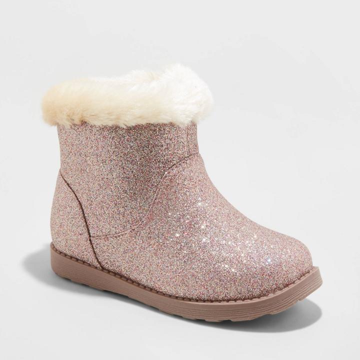 Toddler Girls' Alani Faux Fur Shearling Boots - Cat & Jack 5,
