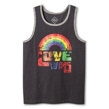 Well Worn Pride Adult Love Wins Tank Top - Charcoal Heather L, Adult Unisex, Gray