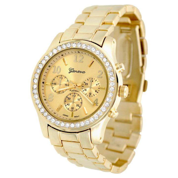 Geneva Platinum Women's Wristwatch Gold