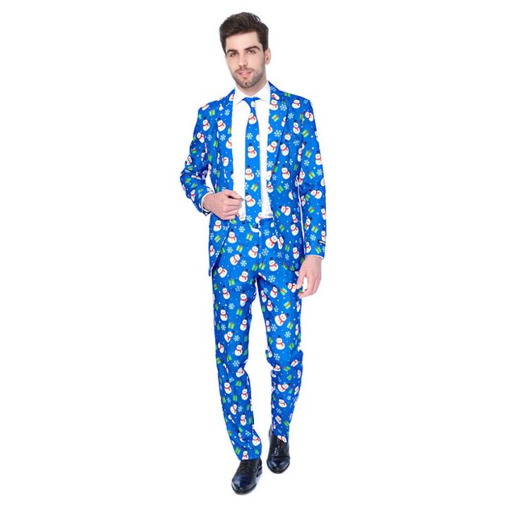 Christmas Blue Snowman Suit - Suitmeister, Men's,