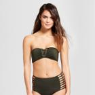 Mossimo Women's Grommet Bandeau Bikini Top - Olive (green) -