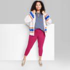 Women's Plus Size Ascot + Hart Graphic High-waisted Leggings - Red