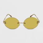 Women's Rimless Metal Oval Sunglasses - Wild Fable Yellow