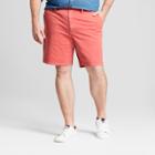 Men's Big & Tall 9 Linden Flat Front Chino Shorts - Goodfellow & Co Pink 46, Guava Berry