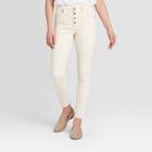 Women's High-rise Skinny Casual Fit Ankle Jeans - Universal Thread Ecru 00, Women's, Beige