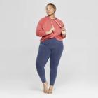 Women's Plus Size Fleece Hooded Lounge Sweatshirt - Colsie Red