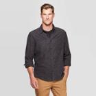 Men's Standard Fit Novelty Flannel Button-down Shirt - Goodfellow & Co Thundering Gray S, Men's,