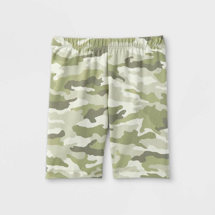Girls' Mid-rise Bike Shorts - Cat & Jack Green