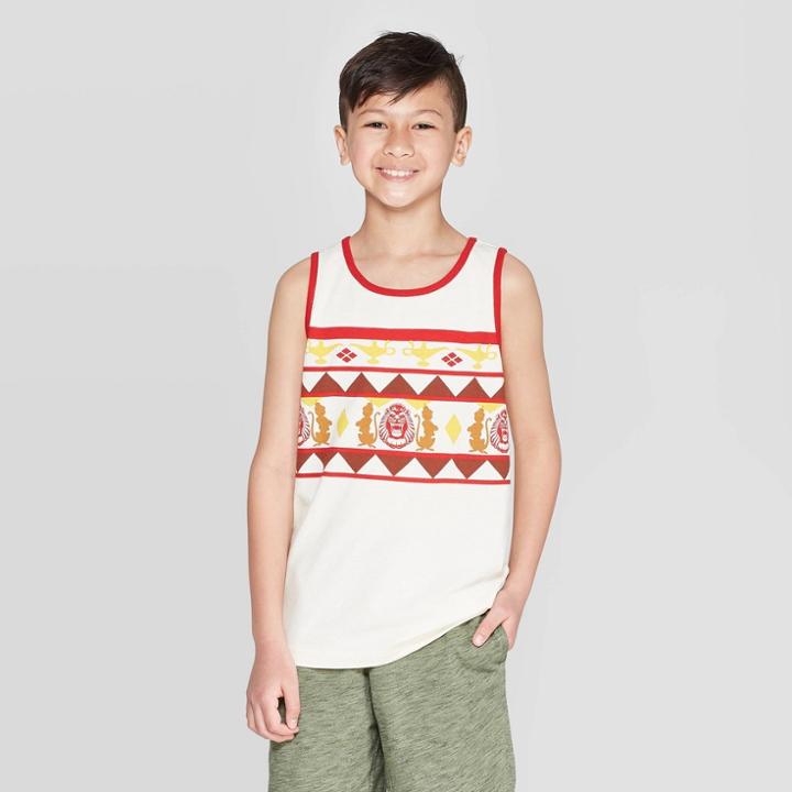 Disney Boys' Aladdin Tank Top - White