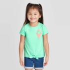 Petitetoddler Girls' Short Sleeve Ice Cream T-shirt - Cat & Jack Mint 12m, Toddler Girl's, Green