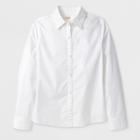 Girls' Adaptive Long Sleeve Button-down Blouse - Cat & Jack White