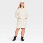 Women's Plus Size Long Sleeve Sweater Dress- Who What Wear Cream
