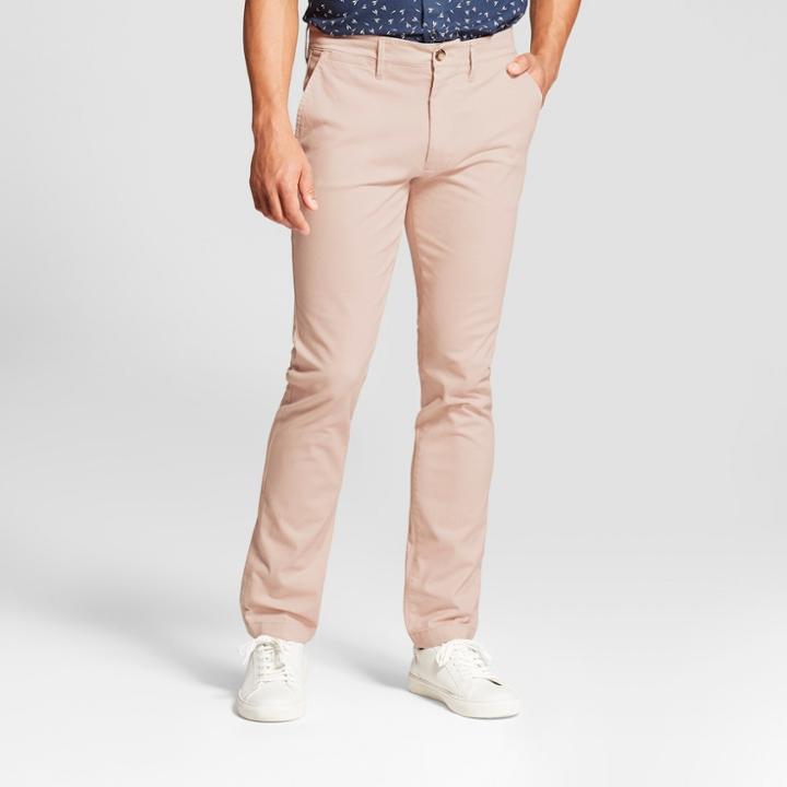 Men's Skinny Fit Hennepin Chino Pants - Goodfellow & Co Dusty Pink
