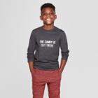 Boys' Long Sleeve Halloween Graphic T-shirt - Cat & Jack Black