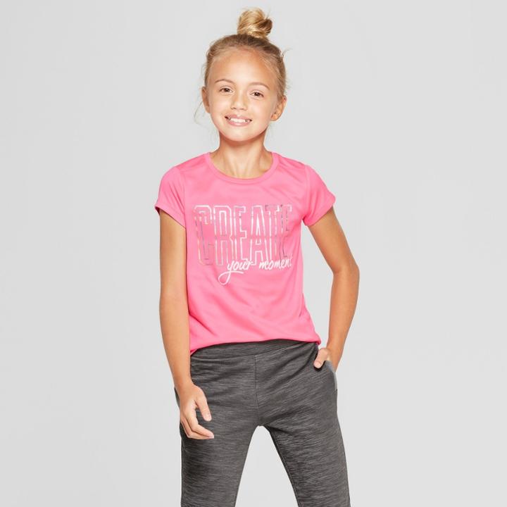 Girls' Create Your Moment Graphic Tech T-shirt - C9 Champion Pink