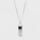 Semi Precious Long Pendant Necklace - Universal Thread Gray,