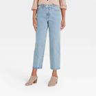 Women's High-rise Vintage Straight Cropped Jeans - Universal Thread Medium Denim Blue