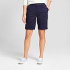 Women's 9 Chino Shorts - A New Day Navy (blue)