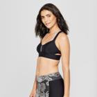 Women's Lurex Sport Elastic Midkini Bikini Top - Joylab Black