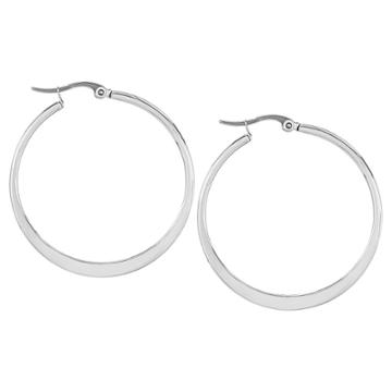 West Coast Jewelry Elya Stainless Steel High Polished Hoop Earrings, Women's,