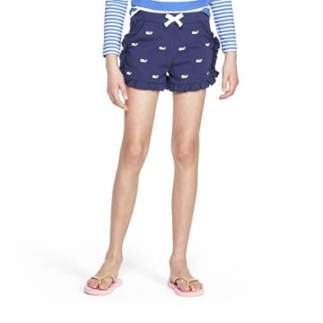 Girls' Embroidered Whale Shorts - Navy Xl - Vineyard Vines For Target, Blue