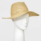 Women's Open Weave Straw Western Hat - Universal Thread , Brown