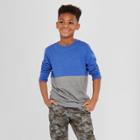 Boys' Long Sleeve T-shirt - Cat & Jack Blue/gray