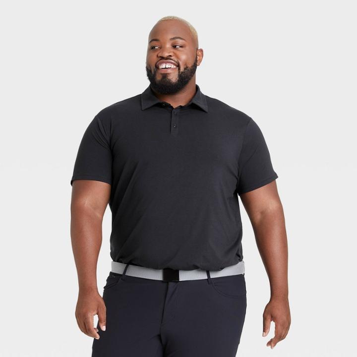 Men's Big & Tall Supima Cotton Polo Shirt - All In Motion Black