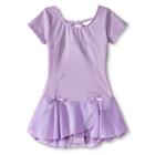 Danz N Motion By Danshuz Danz N Motion Girls' Lattice Back Cap Sleeve Activewear Leotard Dress - Lavender (purple)