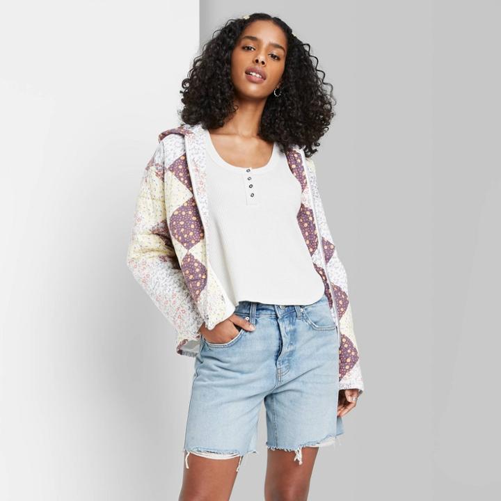 Women's High-rise Bermuda Jean Shorts - Wild Fable