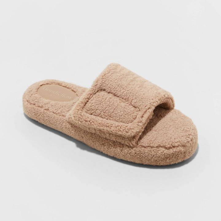 Men's Myles Adjustable Slide Slippers - Goodfellow & Co Tan