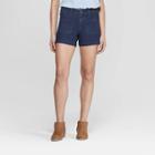 Women's High-rise Patch Pocket Midi Shorts - Universal Thread Dark Wash