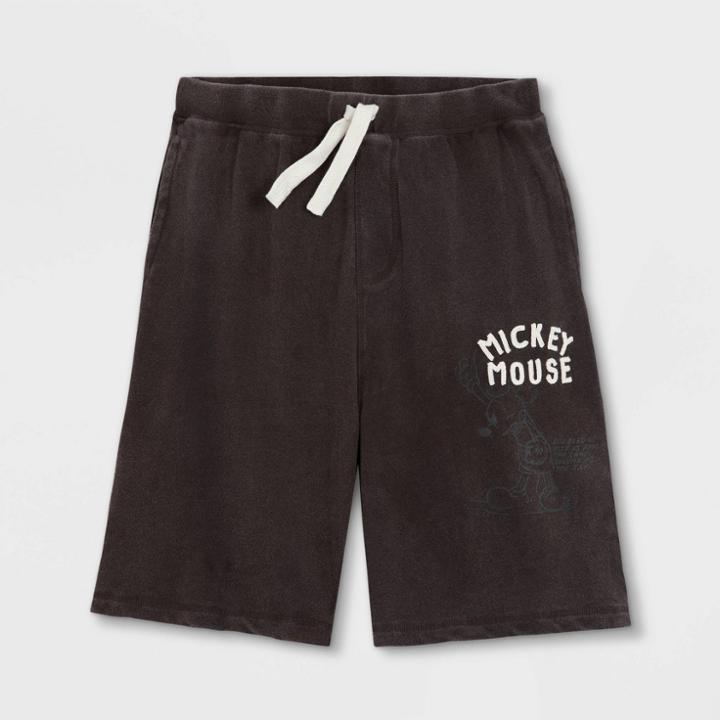 Men's Disney Mickey Mouse Fleece Shorts - Gray S - Disney