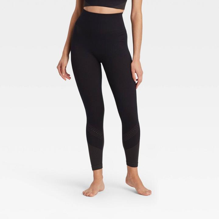 Women's High-rise Seamless 7/8 Leggings - Joylab Black