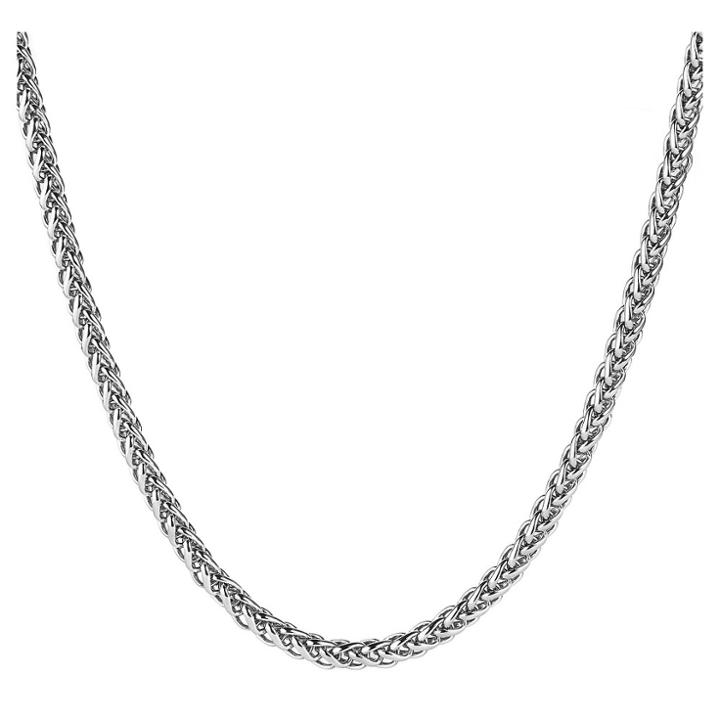 Men's West Coast Jewelry Stainless Steel Spiga Chain Necklace, Size: