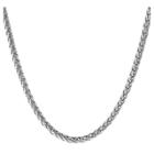 Men's West Coast Jewelry Stainless Steel Spiga Chain Necklace, Size: